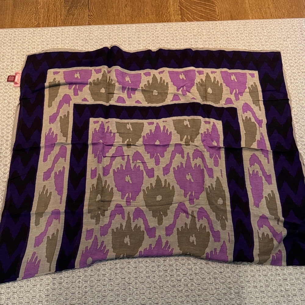 Theodora & Callum Purple and Gray Scarf